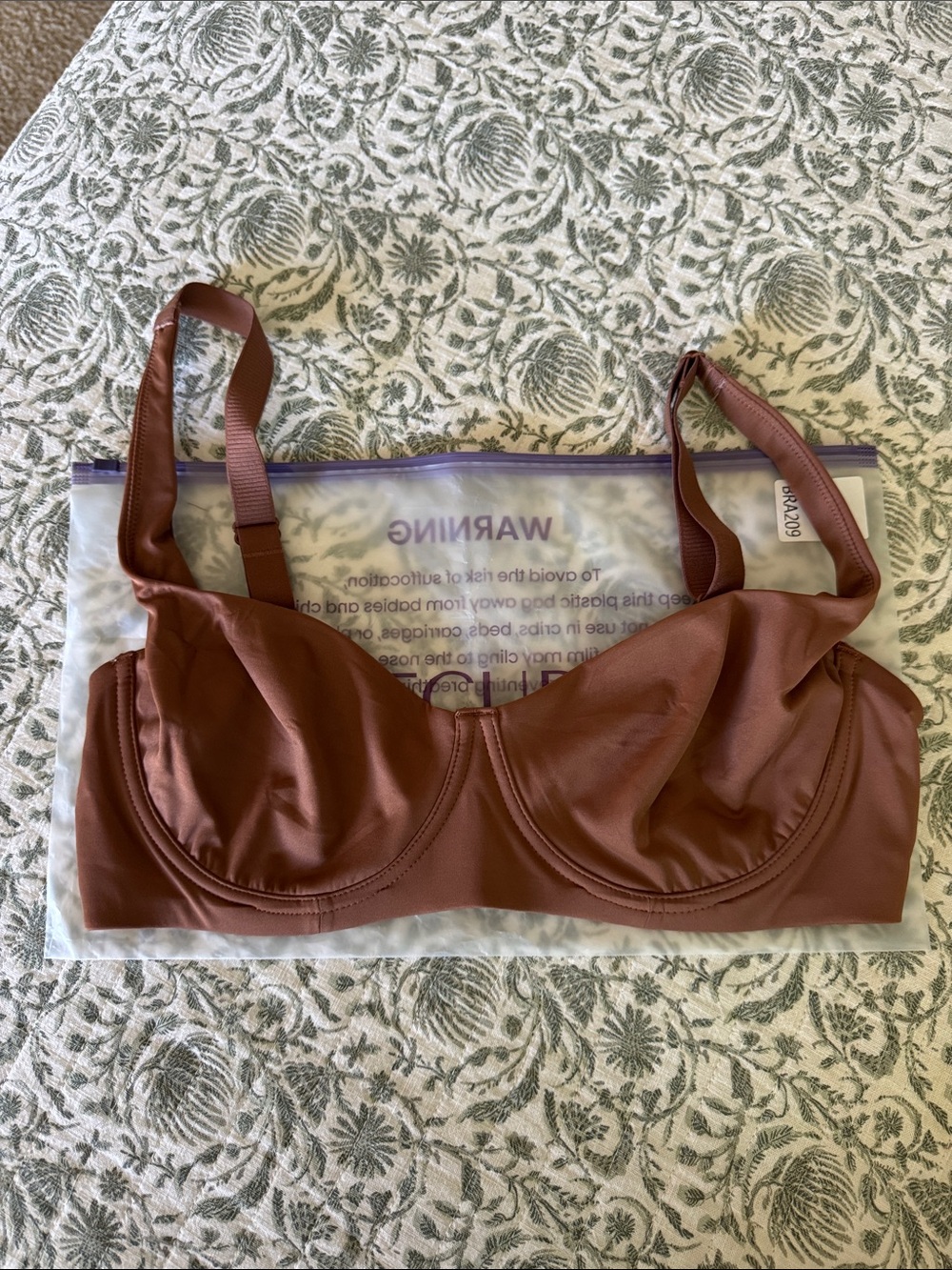 Supportive Underwire Bra in Rust